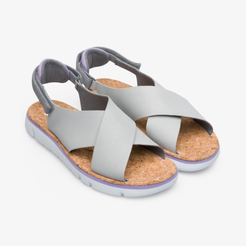 Camper Oruga Sandals Grey - Womens Singapore WNEMXN-042